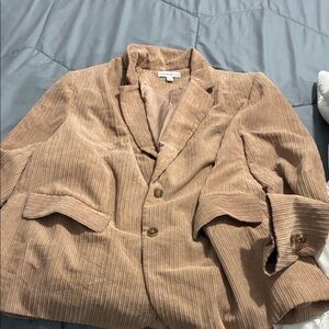 Tan Corduroy Women's Blazer